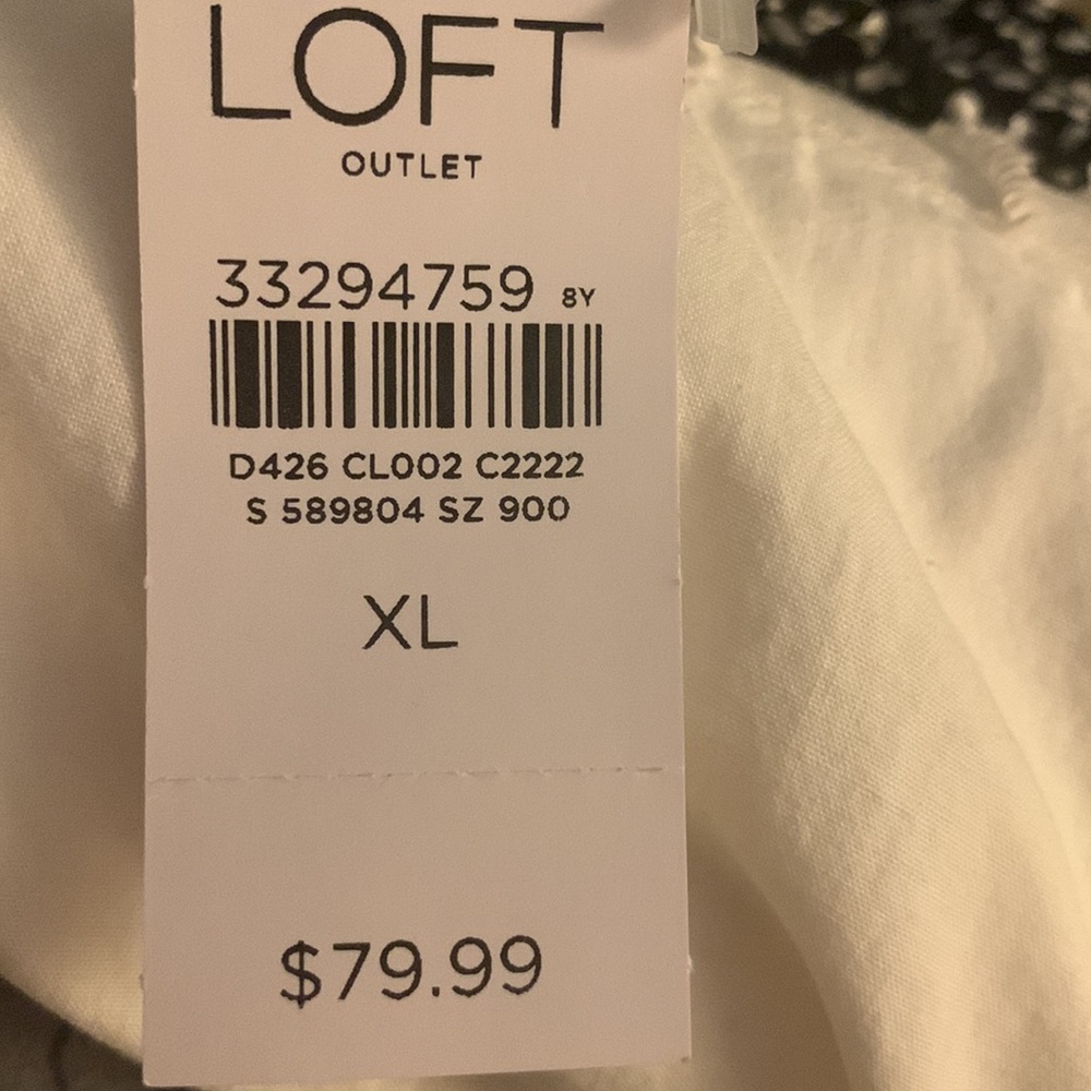 LOFT Monochrome Patterned Wide Leg Pants - Picture 5 of 6